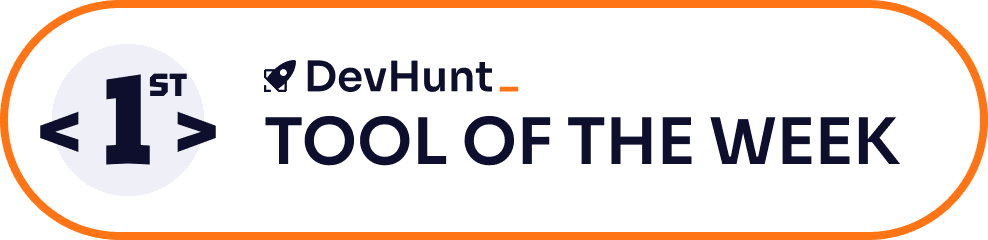 dev hunt weekly winner badge